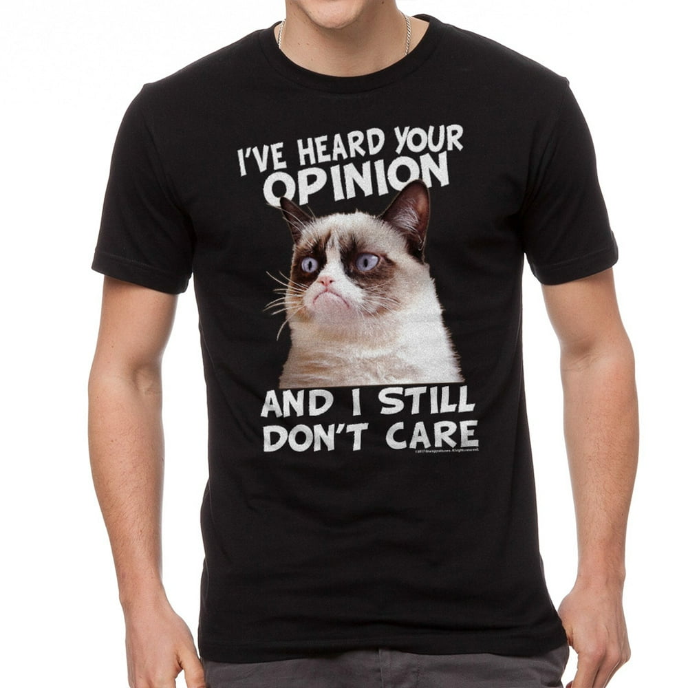 Grumpy Cat Grumpy Cat Cat Opinion Men's Black Tshirt NEW Sizes S2XL