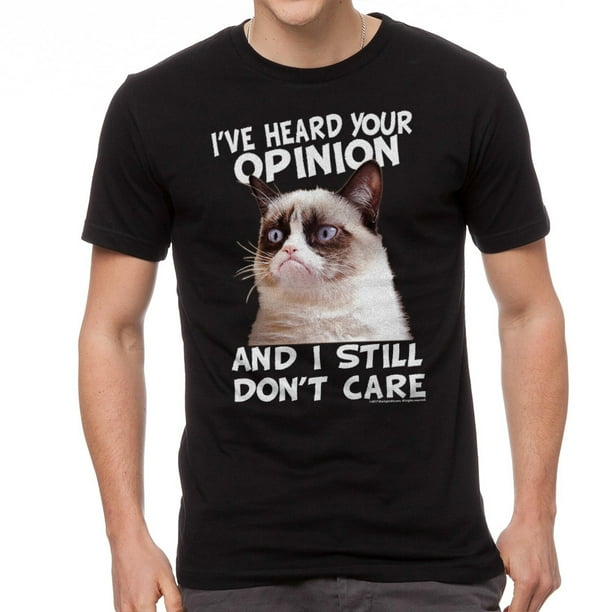 Grumpy Cat Grumpy Cat Cat Opinion Men's Black Tshirt NEW Sizes S2XL