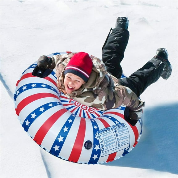ABPWLY Toys 37-Inch Inflatable Snow Tube for Winter Sledding Heavy Duty PVC Sled for Kids and Adults Up to 600 lbs Cute Stuff