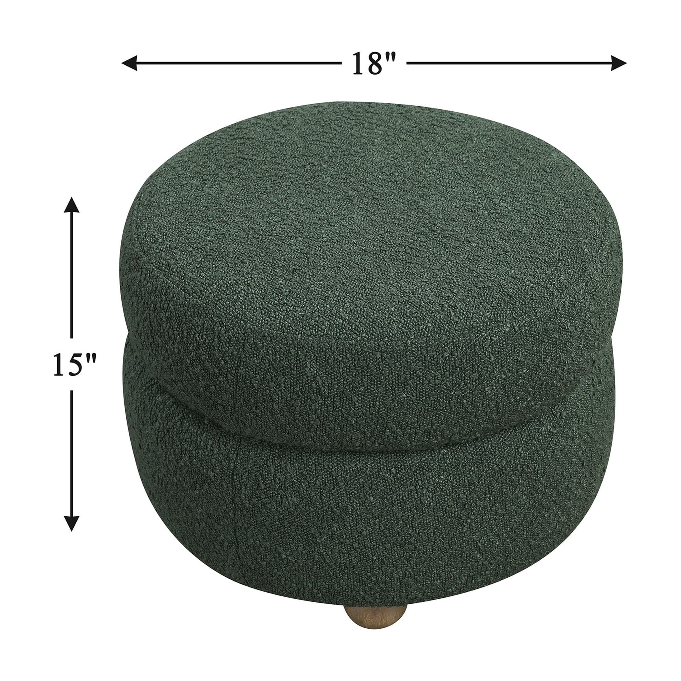 OakvillePark Rivermount Boucle Barrel Swivel Chair with Ottoman, Green