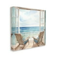 thumbnail image 4 of Stupell Industries Seaside Window View Landscape Painting Gallery Wrapped Canvas Art Print Wall Art, 17 x 17, 4 of 8