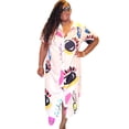thumbnail image 4 of Plus Size Allover Print Button Up Loose Fit Dress, 4 of 5