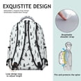 thumbnail image 5 of Bigfoot and Deer White Pattern Backpack for School, Cute School Bag with Adjustable Shoulder Straps and Padded Back, 15.3"x11"x7.1", 5 of 5