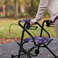 thumbnail image 4 of HELLHERO Purple Gold Marble Back Rest Covers Walker Rollator Seat Back Cover Quick Installation Easy to Install Washable for Seniors Men Women, 4 of 7