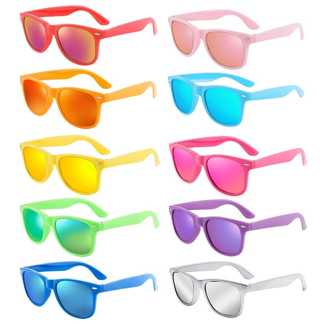 Paquete de 10 Lentes de Sol Neón para Fiesta Pibupibu para Adultos y Niños
