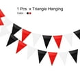 thumbnail image 3 of Uxcell Pennant Banner Flags String Triangle Hanging Triangle Bunting Flags for Festive Wedding Birthday Party Decorations White, Black, Red, 3 of 7