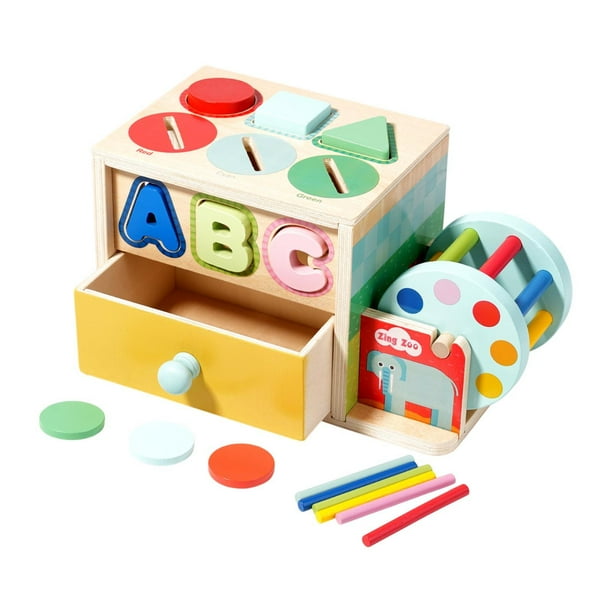Cubo de actividades interactivo para bebés con forma de cubo para niños estilo B