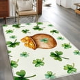 thumbnail image 3 of St. Patrick's Day 3'x5' Washable Rug, Spring Gold Coin Botanical Clovers Leaves Non-Slip Area Rugs for Entryway Kitchen Classroom, StainResistant Dorm Throw Carpet, Low Pile Soft Indoor Floor Mat, 3 of 9