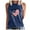 DT-Navy, variant on DailyTrove Women's Broken American Flag Heart Tank Top - Polyester Patriotic & Edgy Wear, Stylish for Gatherings