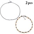 thumbnail image 2 of Collier Ras du Cou pour Femmes Fait Main 2 Pcs Chaîne Ras du Cou Simple Colliers Charme, 2 of 10