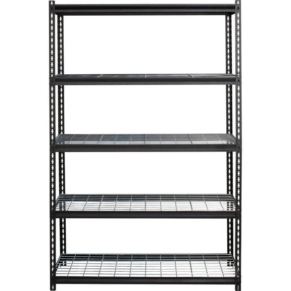 Lorell, Wire Deck Shelving, 1 Each, Black