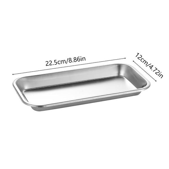 ACDANC Durable Small Stainless Steel Toaster Oven Tray & Baking Sheet Pan. a Heavy-Duty, Non-Toxic Metal Pan for Roasting, Broiling & Cooking. Rimmed Cookie Sheet & Jelly Roll Pan. (9X5")