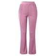 thumbnail image 4 of SELONE Pink Plus Size Yoga Pants for Women Bootcut High Waist Trouser Full Length Bootcut Loose Curvy Casual Long Flare Trousers Pull on Solid Lightweight Comfortable XL Breathable Summer Clothes, 4 of 6