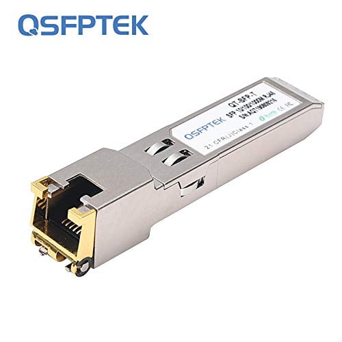QSFPTEK Gigabit SFP Copper RJ45 Module 10/100/1000BASE-T Transceiver ...