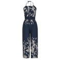 thumbnail image 4 of Mono Para Mujer de Moda de Verano Estampado Sin Espalda Halter Casual Sin Mangas Tirantes Mono Odeerbi ODB-4, 4 of 8