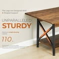 thumbnail image 5 of End Table Large 24 inch Farmhouse Industrial Design Side Table Nightstand with Storage Shelf for Living Room, Easy Assembly, Walnut, 5 of 15