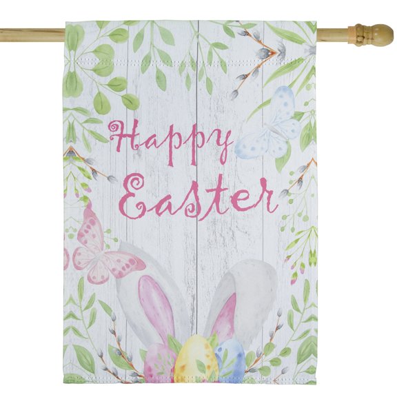 Northlight Happy Easter Bunny Ears Outdoor House Flag 28" x 40"