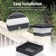 thumbnail image 2 of LNGOOR Solar Post Lights Outdoor Waterproof LED Solar Fence Cap Light Post in Patio Deck Walkway and Garden Decoration (Cold Light), 2 of 7