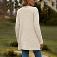 thumbnail image 6 of Women's Ribbed Knit Cardigan with Pockets Lightweight Long Sleeve Open Front Cover Up Cozy Lounge Wear for Fall, 6 of 9