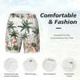 thumbnail image 4 of Kdxio Flamingo Palm Trees Print Men'S Swim Trunks With Compression Liner 7 Inch Inseam Quick Dry Swim Shorts, 4 of 7