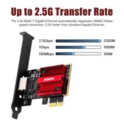 Fenvi 2.5Gbps PCIe Network Card, Gigabit Ethernet Port Gaming Adapter