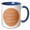 Blue/White, variant on 3drose, Text of a Messy Kitchen Is a Sign of Happiness, 11oz Mug