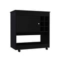 thumbnail image 2 of Rectangular Bar Cart with 4 Wheels and Wine Racks / For Dining Room Settings, 2 of 4