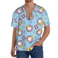 thumbnail image 3 of Haiem Gnome Pool Party Men's Casual Shirts Short Sleeve Button Down Shirts Fashion Textured Summer Beach Shirt-XX-Large, 3 of 7