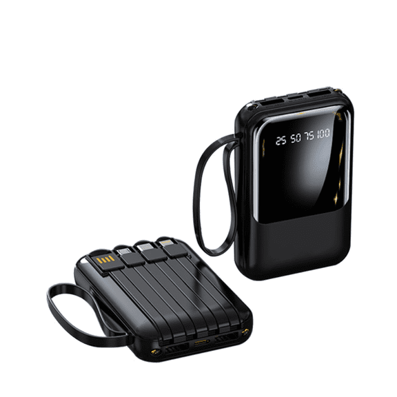 Entronix [3-in-1] Power Bank - 6000 mAh Built-in Cables USB-C