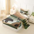 thumbnail image 2 of Manfei Wild Bear Twin Sheets,Vintage Animals Bedding,Brown,3-Piece,1 Fitted Sheet and 1 Pillowcase, 2 of 6
