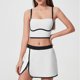 thumbnail image 2 of Conjunto de Dos Piezas para las Mujeres Verano Plus Tamaño Suelto Pantalones Cortos Sling Dos Piezas con Correa Ajustable Crop Top Y Falda Lateral-Hendidura, 2 of 8