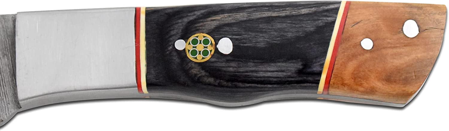 Old Ram Handmade 9-Inches Damascus Steel Fixed Blade Hunting Knife With Sheath