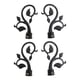 thumbnail image 2 of 4 Unids Cortina Decorativa Poste De Barra / Terminales De Varilla Termina Cabezales Tapas Kits De Varilla Negro, 2 of 7