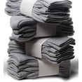 thumbnail image 5 of Yacht & Smith Children & Kids Wholesale Bulk Sports Crew, Athletic Case Pack Socks, by SOCKS'NBULK (48 Pairs Gray, Kids 4-6 (Shoe size 7-10)), 5 of 7