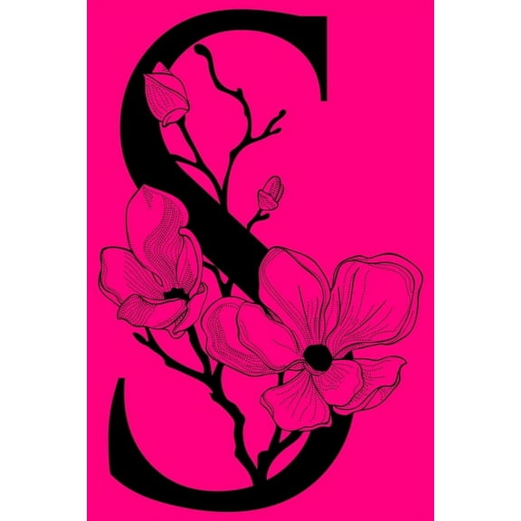 S: Monogram Initial Notebook: Customized Monogrammed Lined Gift Journal, (Paperback)