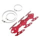 thumbnail image 4 of Silenciadores de de Motocicleta de 24 CM, Cubierta a Térmica de Aluminio, de Pierna de Tubo para Dirt Bike rojo Sharpla Protector de calor del tubo de escape, 4 of 7
