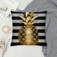 thumbnail image 2 of MLJA Tropical Gold Pineapple Summer Decorative Pillow Covers Black and White Stripes Background Throw Pillow Case for Home Sofa Decor Pillowcase, 2 of 5