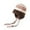 Coffee, variant on Women Winter Cat Ears Hats Soft Slouchy Striped Knitted Warm Cap Brown