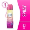 Hair Removal Cream – VEET Legs & Body 3 in 1 Spray On Hair Removal Cream, Sensitive Formula with Aloe Vera and Vitamin E, 5.1 oz Spray Can