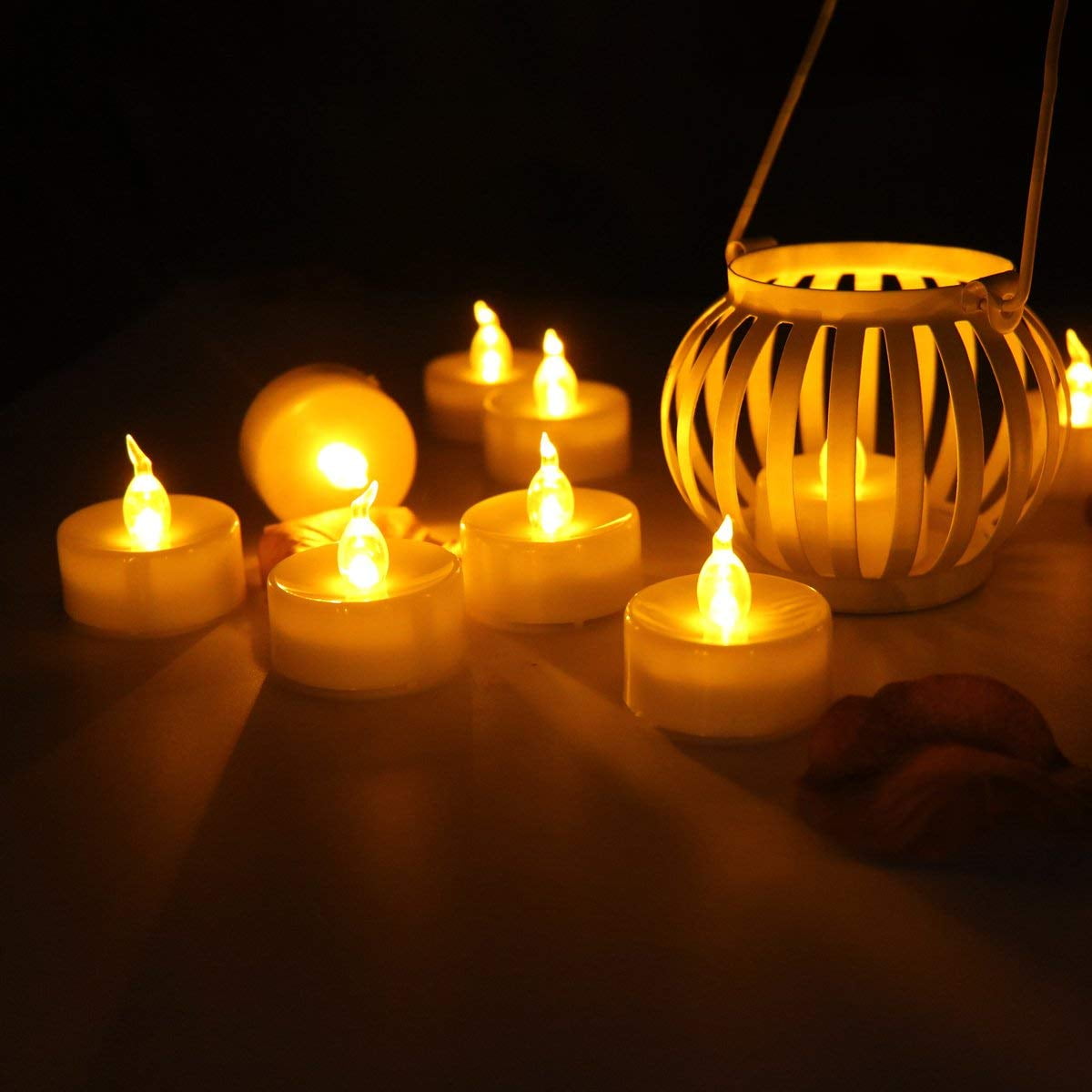 Flameless LED Tea Light Candles with Timer, CR2032 BatteryPowered