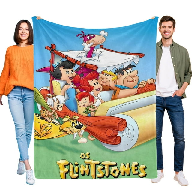 Los Picapiedra anti-pilling, suave, ligera, esponjosa y acogedora de lujo para hogar y cocina – Perfecta para niños y adultos,150X130cm