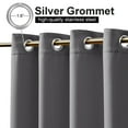 thumbnail image 6 of NICETOWN Outdoor Curtains for Patio/Pergola/Gazebo Waterproof Top & Bottom Grommet Windproof Thermal Drapes, W100 x L84, 1 Pack, Gray, 6 of 6