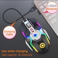 thumbnail image 3 of Greyghost A5 Wireless Mouse, Rechargeable Game, RGB Light-emitting Mute, Silent Computer Accessories, Lithium Battery 500 MAh, 3 of 9