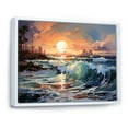 thumbnail image 2 of Designart "Tranquil Horizons At Beach Sunrise III" Ocean Floater Framed Canvas Wall Art, 2 of 5