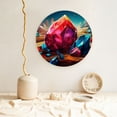 thumbnail image 5 of Picia Colorful Stone World Pattern Bone China Decorative Plate – Wall Decor with Stand and Adhesive, Elegant Ornament for Living Room, Office, or Entryway-6in, 5 of 6