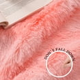 thumbnail image 4 of Exclusivo Mezcla Fuzzy Faux Fur Throw Blanket, Reversible Shaggy Sherpa Fleece Blankets,Fluffy Plush Warm Throws for Couch, Bed, 50x60 Inches, Gradient Light Pink, 4 of 8