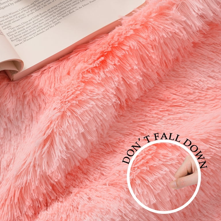 Exclusivo Mezcla 50" x 60" Fuzzy Faux Fur Throw Blanket photo 4