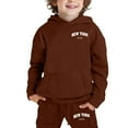 thumbnail image 2 of WOYY Big Girls Clothes Set New York Print Hoodie Sweatpants Outfits, Sizes 9-10, 2 of 5
