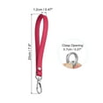 thumbnail image 2 of Uxcell PU Leather Keychain, Key Holder Keyring Strap with Metal Silver Key Ring Lock for Wallet Purse, Rose Red, 2 of 6