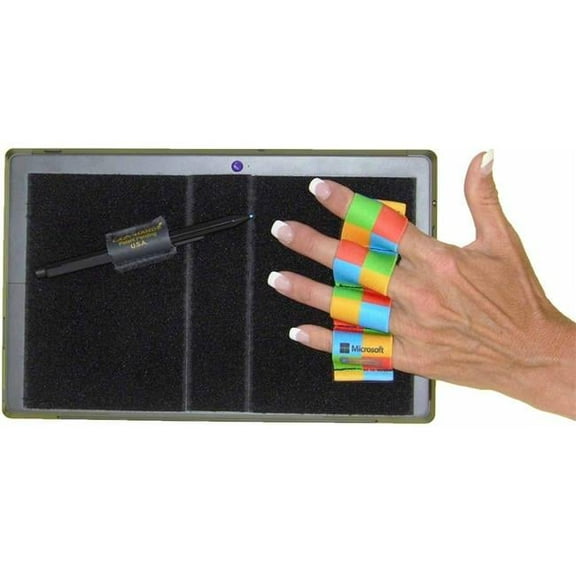 4-Loop Grip Heavy-Duty for Microsoft Surface with Stylus Grip-Microsoft Colors Checkers, Extra Large